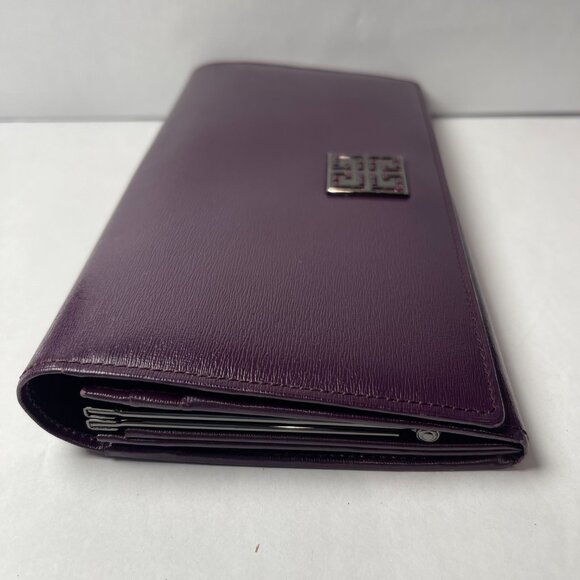 Givenchy Purple Jeweled 4G Logo Kiss Lock Long Wallet - Preowned - Picture 4 of 12